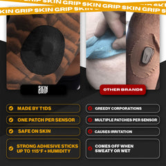Skin Grip breathable medical-grade adhesive minimizes skin irritation