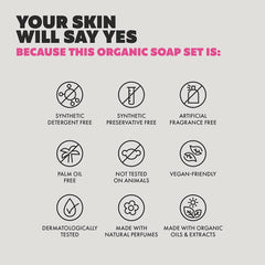 Skin Said Yes olive oil and shea butter bar nourishes skin gently.