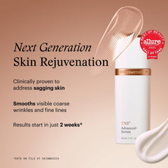 Applying SkinMedica TNS Advanced+ Serum on skin to reduce wrinkles