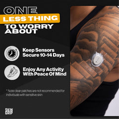 Clear waterproof patch keeps CGM secure in showers and swims