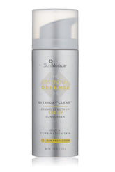 SkinMedica Essential Defense SPF 47 bottle pouring sunscreen for daily use