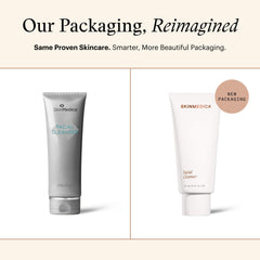 SkinMedica Facial Cleanser label closeup highlights gentle, non-irritating cleansing