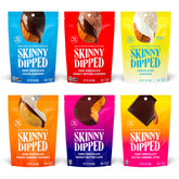 SkinnyDipped Dark Chocolate Peanut Butter Cups, creamy center in dark shell—gluten-free snack