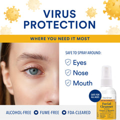 SkinSmart Antimicrobial 2oz bottle shown as a portable hygiene solution.