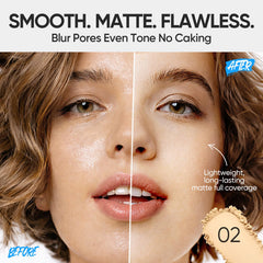 SKINTIFIC Ultra Cover Powder dual-sided puff ready for flexible coverage options