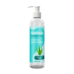 Skintimate 2-in-1 shave oil fragrance-free bottle for sensitive-skin shaving.