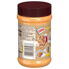 SKIPPY 12-pack display emphasizing convenient snack-ready packaging.