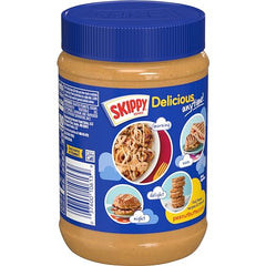 SKIPPY Super Chunk jar side view emphasizes packaging and chunky texture.