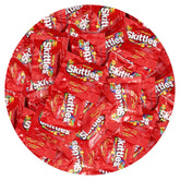 Skittles Fun Size bags showcase rainbow flavors for easy sharing and on-the-go snacking.