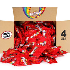 Skittles Original bulk box with a rainbow of fruity flavors for sharing at events.
