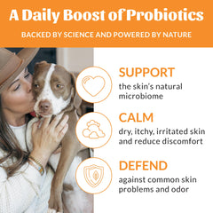 Microbiome-friendly certification label on Skout's Honor bottle.
