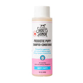 Skout's Honor probiotic dog shampoo and conditioner bottle for gentle cleansing.