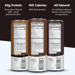Slate Milk Dark Chocolate bottle, lactose-free 20g protein for post-workout recovery.