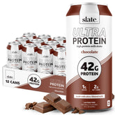 Slate Milk Ultra Protein Shake chocolate front can for high-protein breakfast on the go.