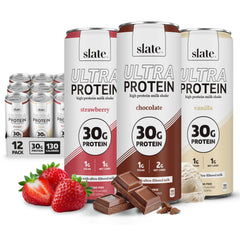 Slate Milk Ultra Protein Shake chocolate can, high-protein post-workout option