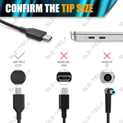 Detachable 6ft AC cord with USB-C cable for flexible desk setup.