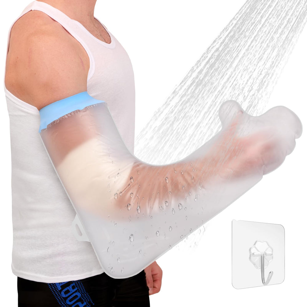 Sleek Ideas cast cover arm shower keeps the arm dry during bathing
