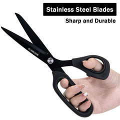 SLEMOON 10-inch scissors cutting paper and cardboard smoothly