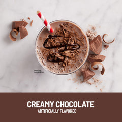 SlimFast advanced-nutrition powder tub with scoop highlights convenient protein-packed shake.