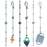 Slotic 6-pack toy straps with pacifier clips keep toys secure and off the floor.