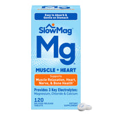 Slow-Mag bottle label displaying the supplement for daily muscle and heart support