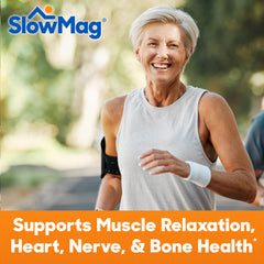 Slow-Mag ingredients label featuring magnesium chloride and calcium