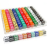 SLSESIN 100-piece 16mm dice set in vibrant colors for easy gameplay.