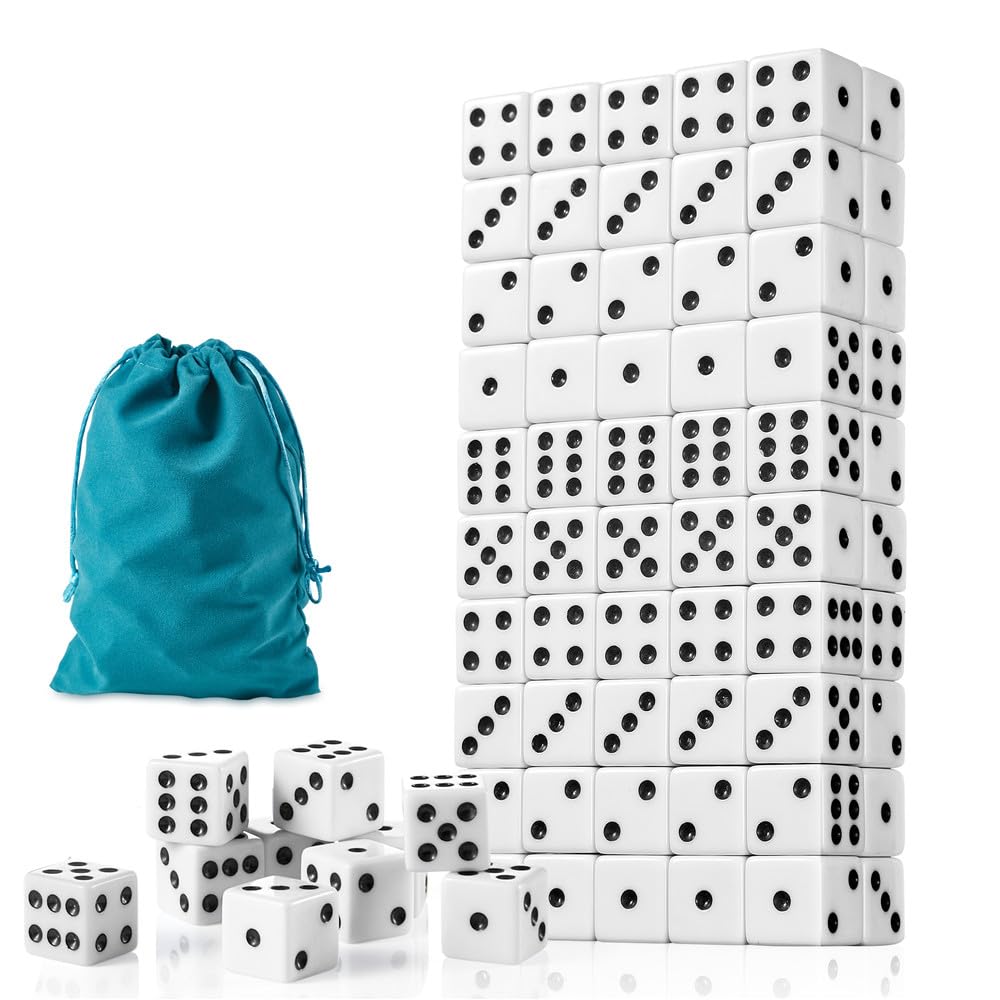 SLSESIN 100-piece dice set bulk for group games and events.
