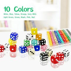 SLSESIN opaque D6 dice in 10 colors for varied game setups.