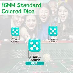 SLSESIN portable box keeps colorful dice organized for travel and play.