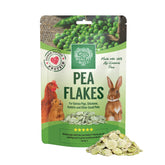 Flocons de pois Small Pet Select dans un bocal, snack naturel pour petits animaux.