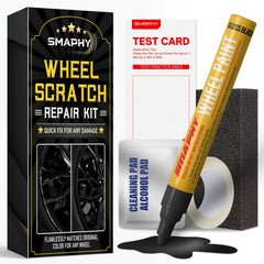SMAPHY wheel scratch repair kit components laid out for prep