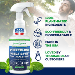 Smart Grower 16oz peppermint oil bottle front view.