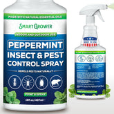 Smart Grower peppermint oil spray bottle for home pest deterrence.