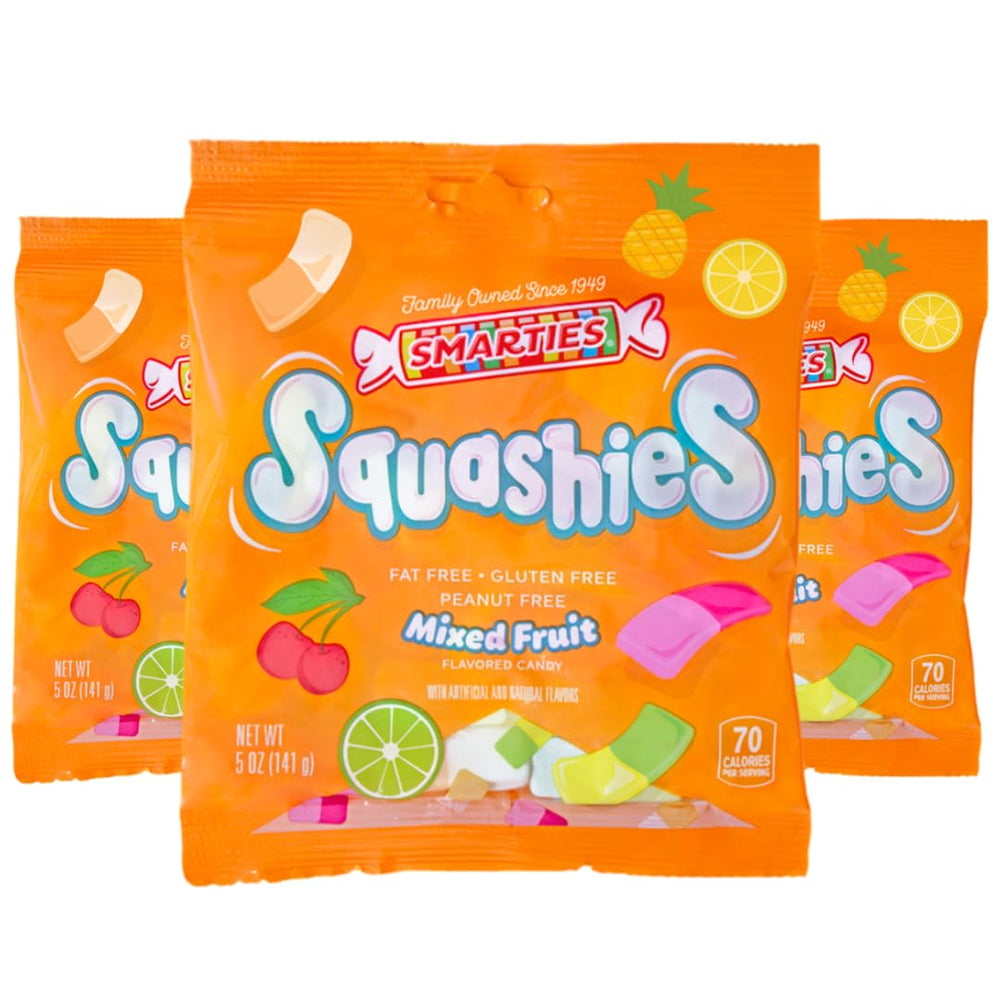 Smarties Squashies mixed fruit flavors pack for sharing at parties.