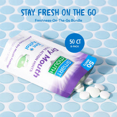 SmartMouth dry mouth mints zinc feature supports a healthy mouth feel.