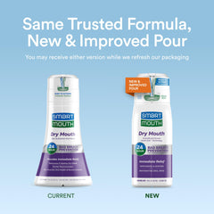 SmartMouth bottle back label highlights sugar-free gluten-free and gentle daily-use formula