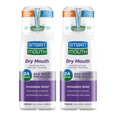 SmartMouth Dry Mouth Zinc Activated Mouthwash bottle front promotes quick hydration and fresh breath