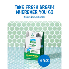 SmartMouth Original zinc activated mouthwash travel pack two-pack on a table