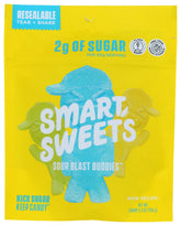 SmartSweets Sour Blast Buddies bag front offers a colorful, guilt-free snack option.