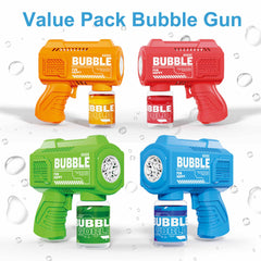 SmartYeen green bubble gun, portable bubble fun for parks and picnics.