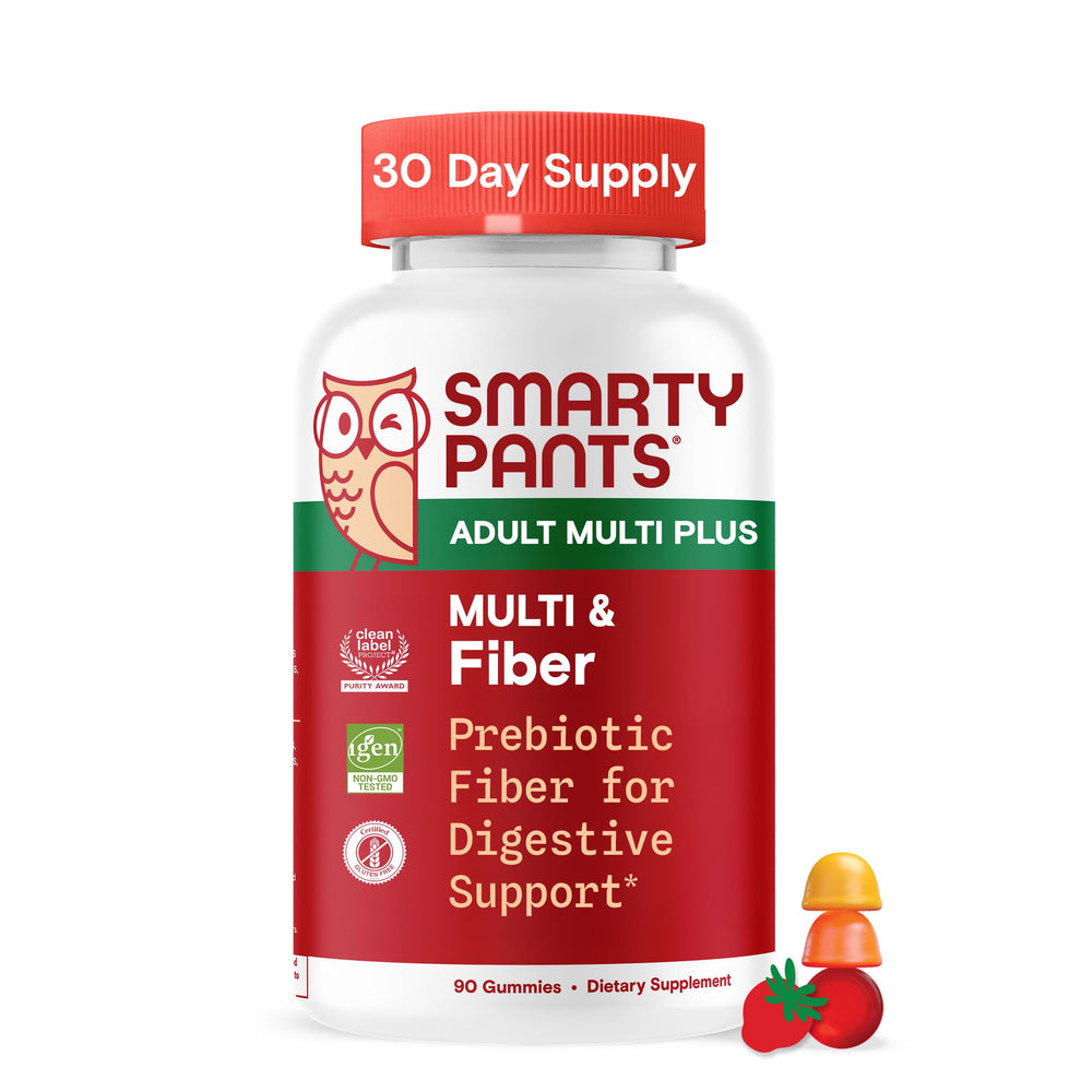 SmartyPants fiber supplement bottle ready for daily use and easy fiber intake.