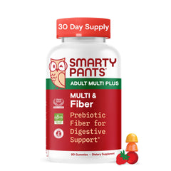 SmartyPants fiber supplement bottle ready for daily use and easy fiber intake.