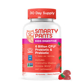 SmartyPants Kids Probiotic bottle on shelf supports digestive health.