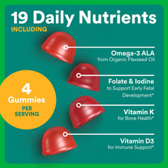 SmartyPants Organic Prenatal methylfolate supports early development needs.