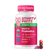 SmartyPants Organic Women’s Multivitamin Gummies bottle front for daily wellness