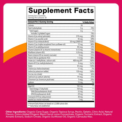 SmartyPants Women’s Multivitamin Gummies orange closeup highlighting flavor.