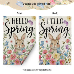 SMBLCE Hello Spring flag showcases bright bouquets to elevate curb appeal