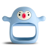 Smily Mia Penguin Teether front view helps soothe tender gums.