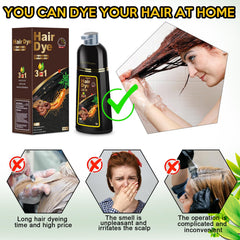 Sminktec hair dye shampoo gloves included for mess-free application.